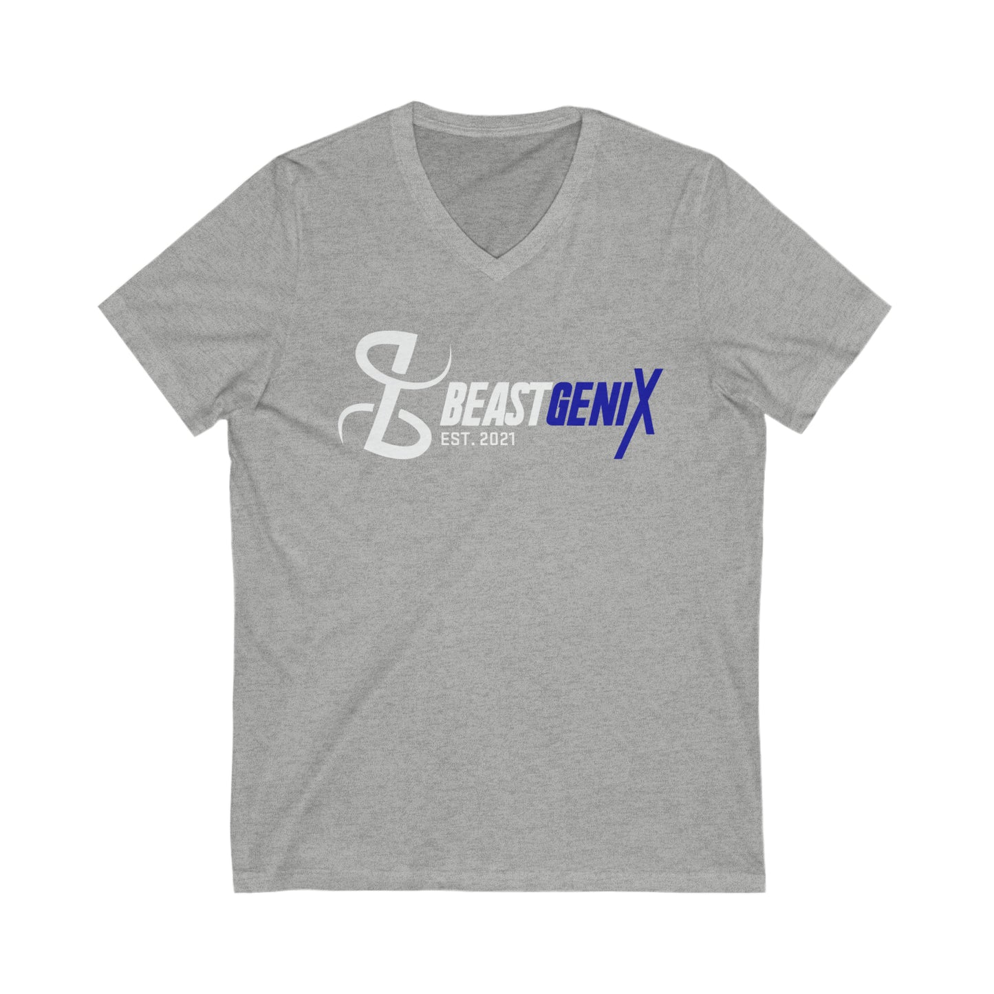 BeastgeniX Est. 2021 Unisex Jersey Short Sleeve V-Neck Tee