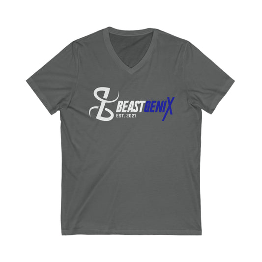 BeastgeniX Est. 2021 Unisex Jersey Short Sleeve V-Neck Tee